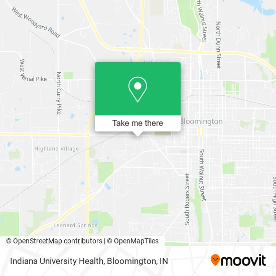 Indiana University Health map