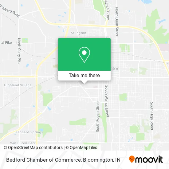 Bedford Chamber of Commerce map