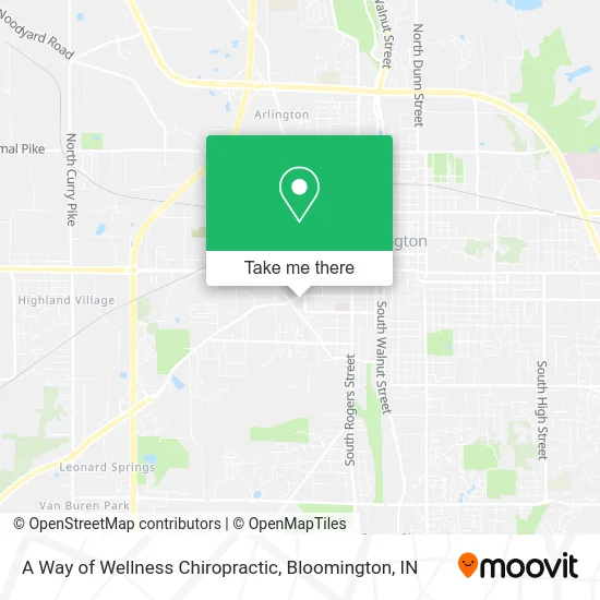 A Way of Wellness Chiropractic map