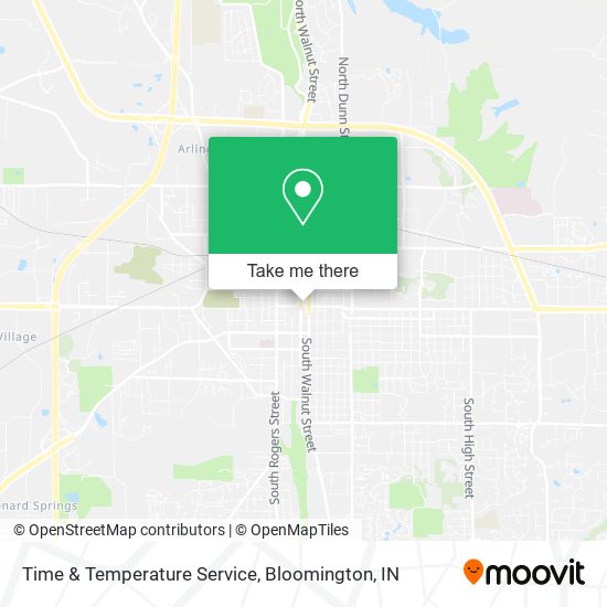Time & Temperature Service map