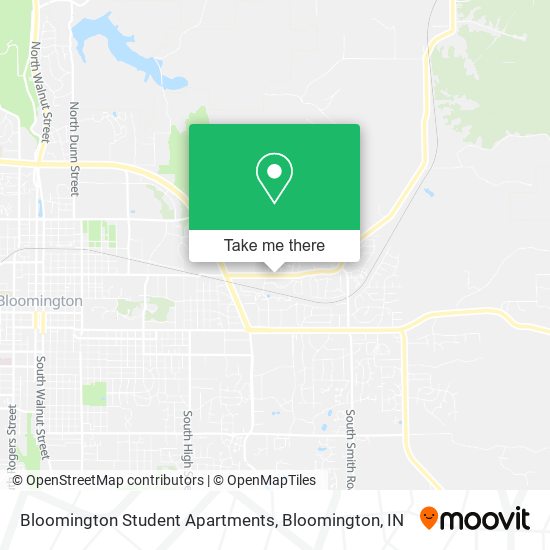 Mapa de Bloomington Student Apartments