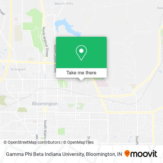 Mapa de Gamma Phi Beta Indiana University
