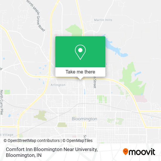 Mapa de Comfort Inn Bloomington Near University