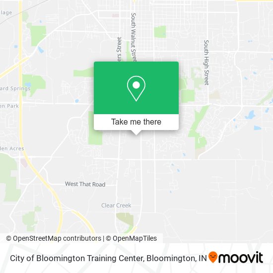 City of Bloomington Training Center map
