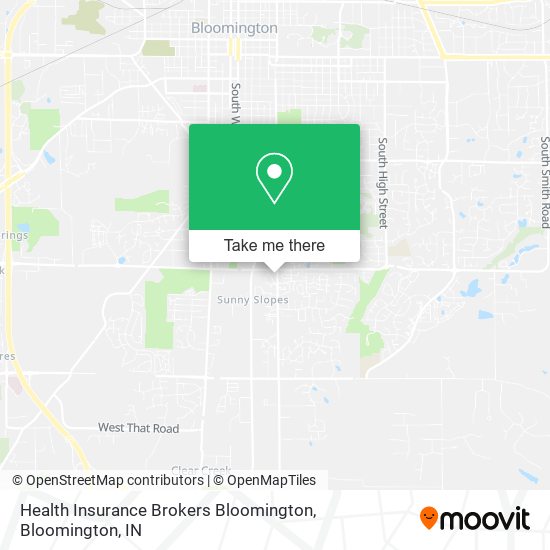 Health Insurance Brokers Bloomington map