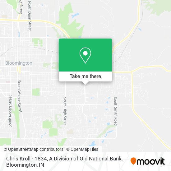 Chris Kroll - 1834, A Division of Old National Bank map
