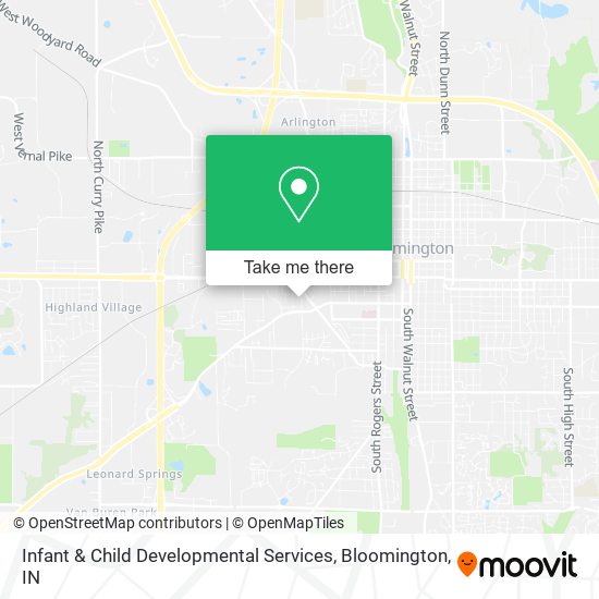 Infant & Child Developmental Services map