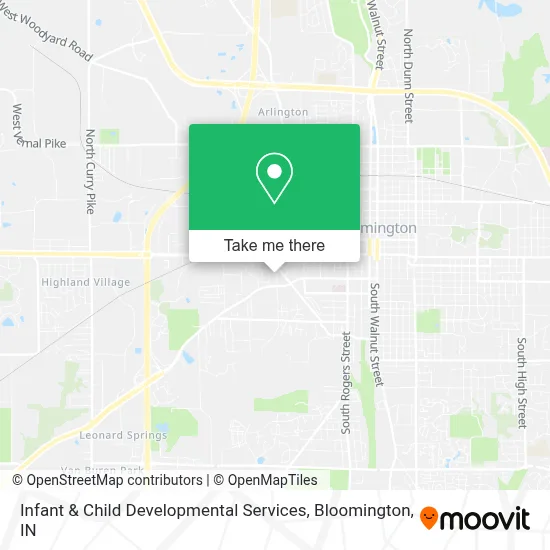 Infant & Child Developmental Services map
