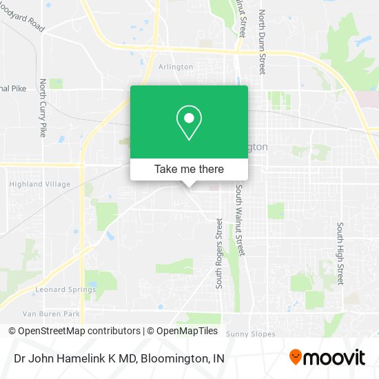 Dr John Hamelink K MD map