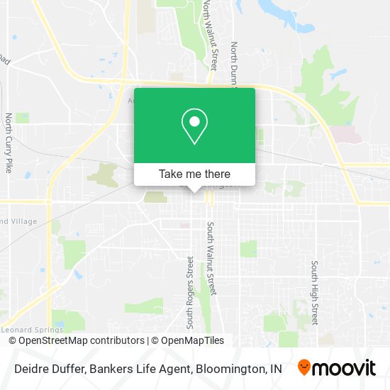 Deidre Duffer, Bankers Life Agent map