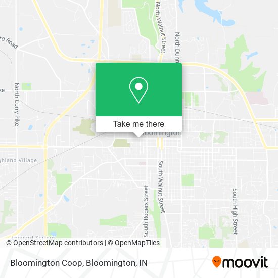 Mapa de Bloomington Coop