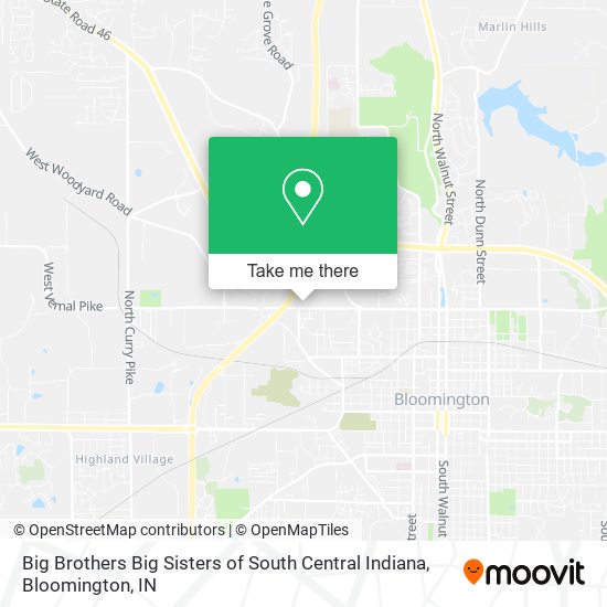 Big Brothers Big Sisters of South Central Indiana map