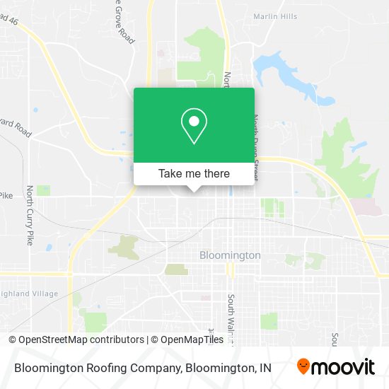 Bloomington Roofing Company map