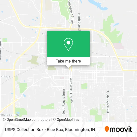 Mapa de USPS Collection Box - Blue Box