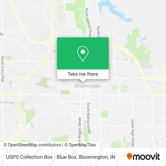 Mapa de USPS Collection Box - Blue Box