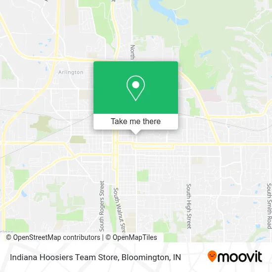 Indiana Hoosiers Team Store map