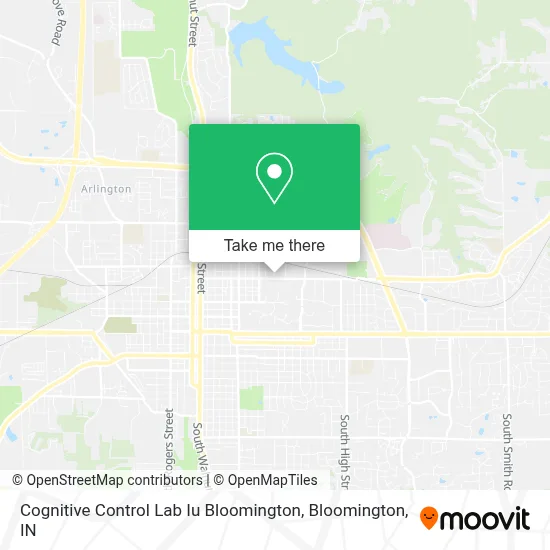 Cognitive Control Lab Iu Bloomington map