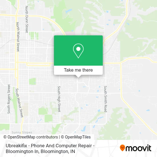 Ubreakifix - Phone And Computer Repair - Bloomington In map