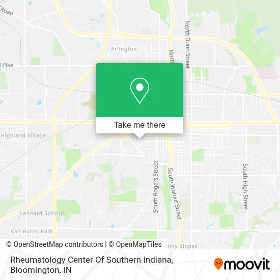 Rheumatology Center Of Southern Indiana map