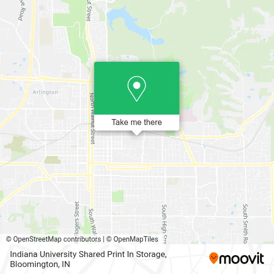 Indiana University Shared Print In Storage map
