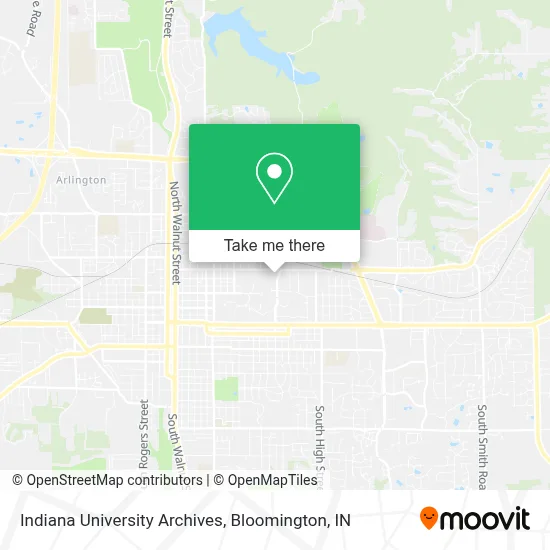 Indiana University Archives map