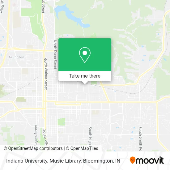 Indiana University, Music Library map
