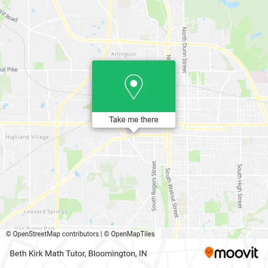 Beth Kirk Math Tutor map