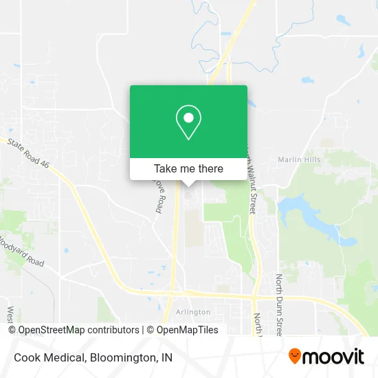Cook Medical map