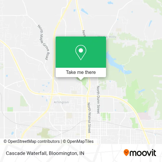 Cascade Waterfall map