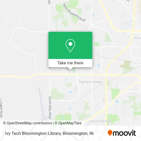 Ivy Tech Bloomington Library map