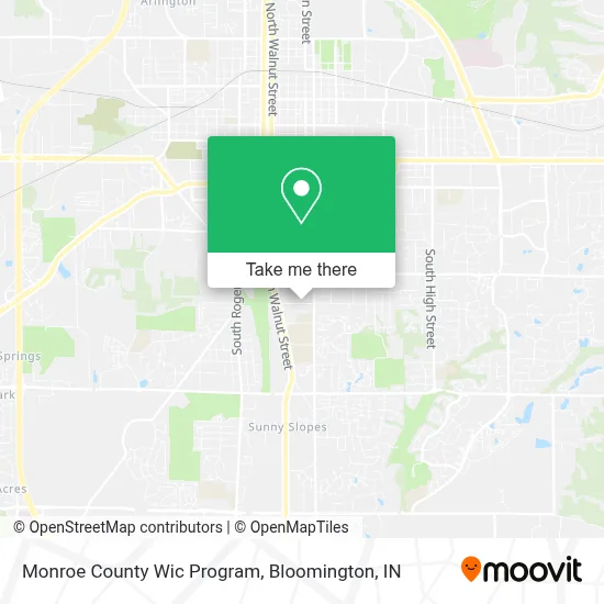 Monroe County Wic Program map