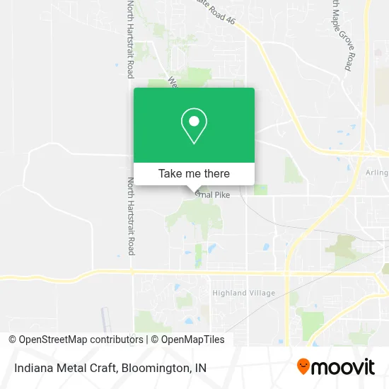 Indiana Metal Craft map