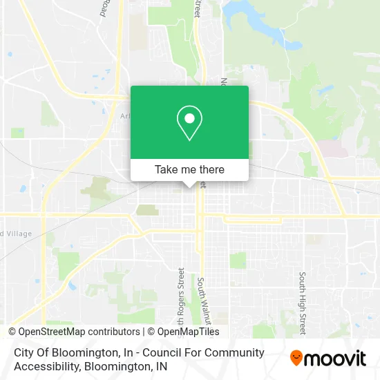 City Of Bloomington, In - Council For Community Accessibility map