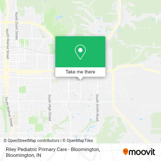 Riley Pediatric Primary Care - Bloomington map
