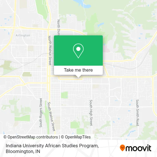 Indiana University African Studies Program map