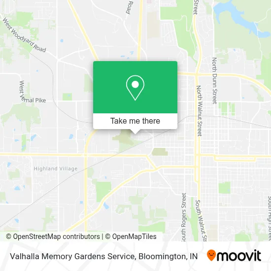 Valhalla Memory Gardens Service map