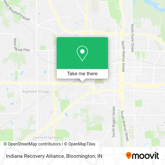 Indiana Recovery Alliance map