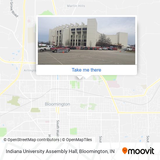 Indiana University Assembly Hall map