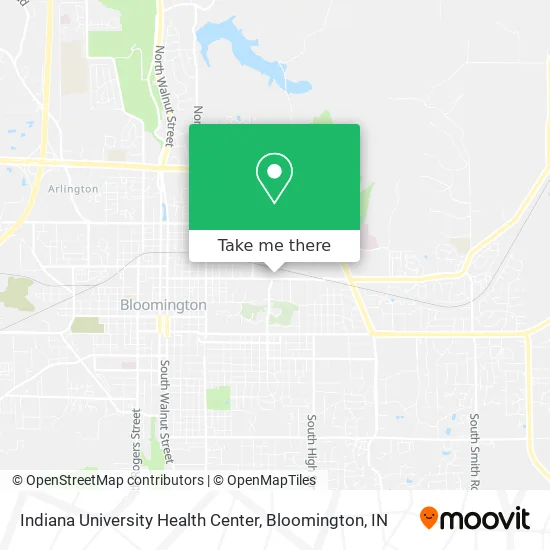 Indiana University Health Center map