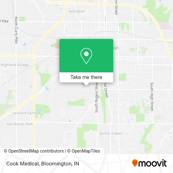 Cook Medical map