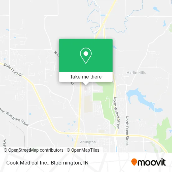 Cook Medical Inc. map