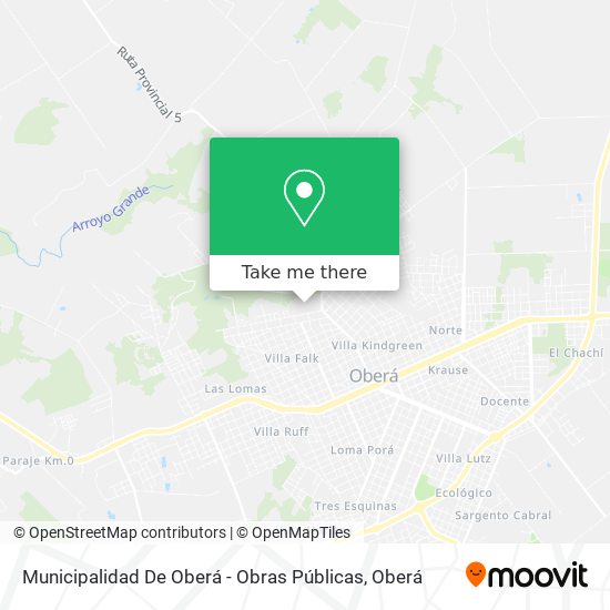 Municipalidad De Oberá - Obras Públicas map