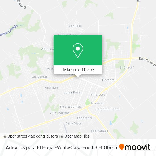 Mapa de Articulos para El Hogar-Venta-Casa Fried S.H