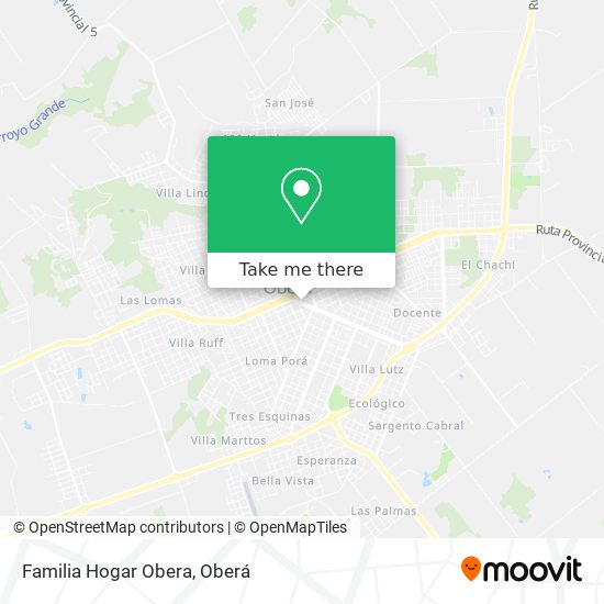 Familia Hogar Obera map