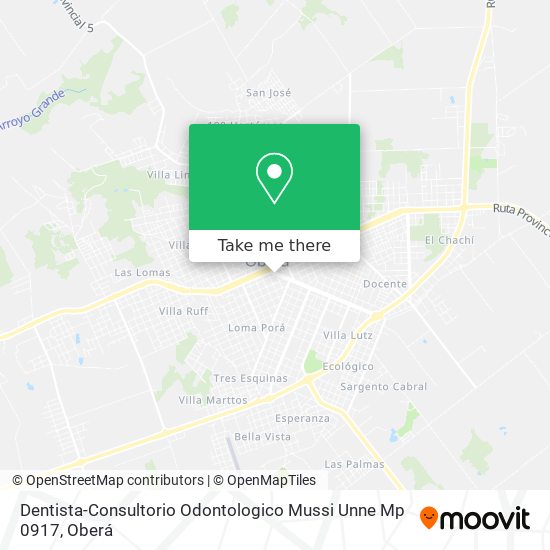 Dentista-Consultorio Odontologico Mussi Unne Mp 0917 map