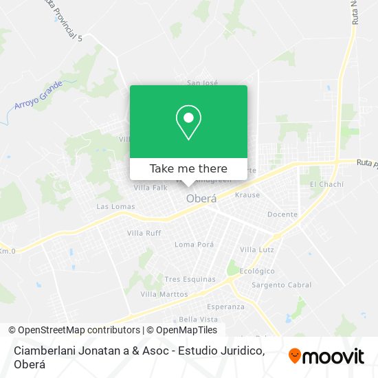 Mapa de Ciamberlani Jonatan a & Asoc - Estudio Juridico