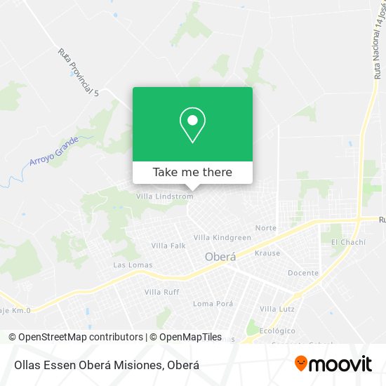 Ollas Essen Oberá Misiones map