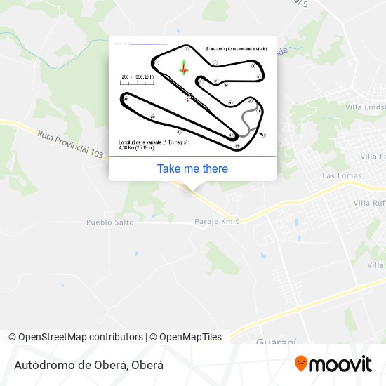 Mapa de Autódromo de Oberá