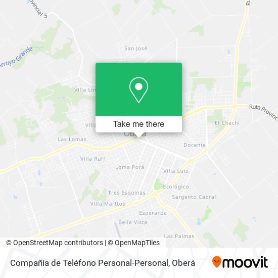 Compañía de Teléfono Personal-Personal map