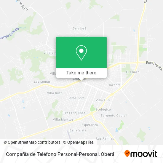 Mapa de Compañía de Teléfono Personal-Personal